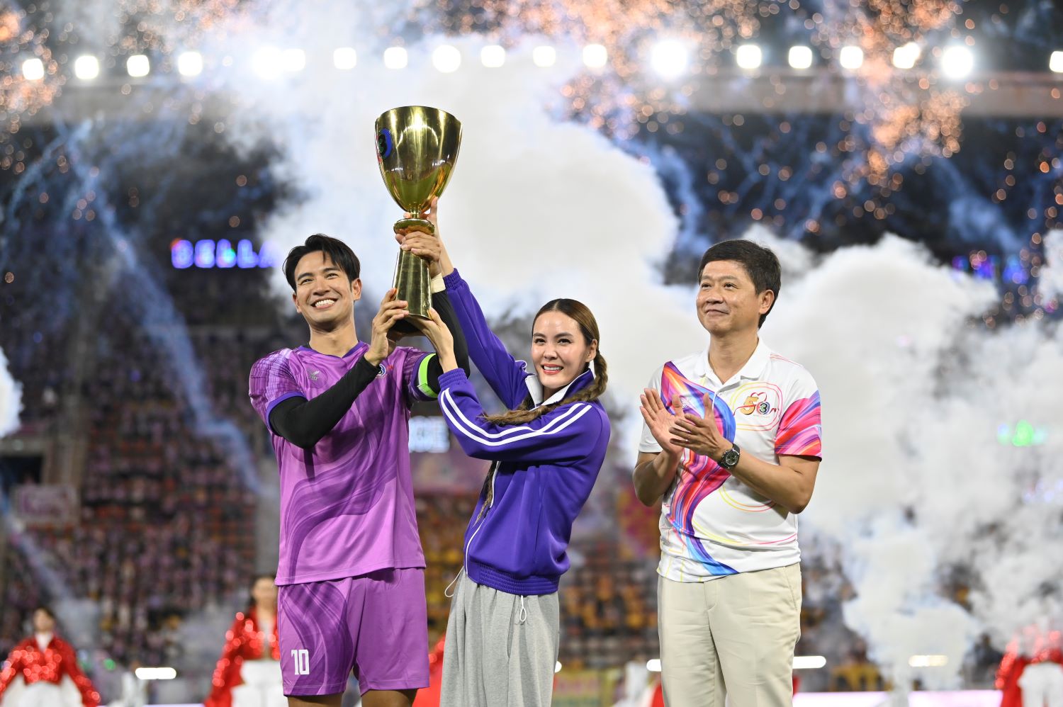 The Great “Beloved Festival 53rd years: Good for Hearts” Channel 3 Superstars’ Football Match. Purple 12 – 8 Yellow Goals