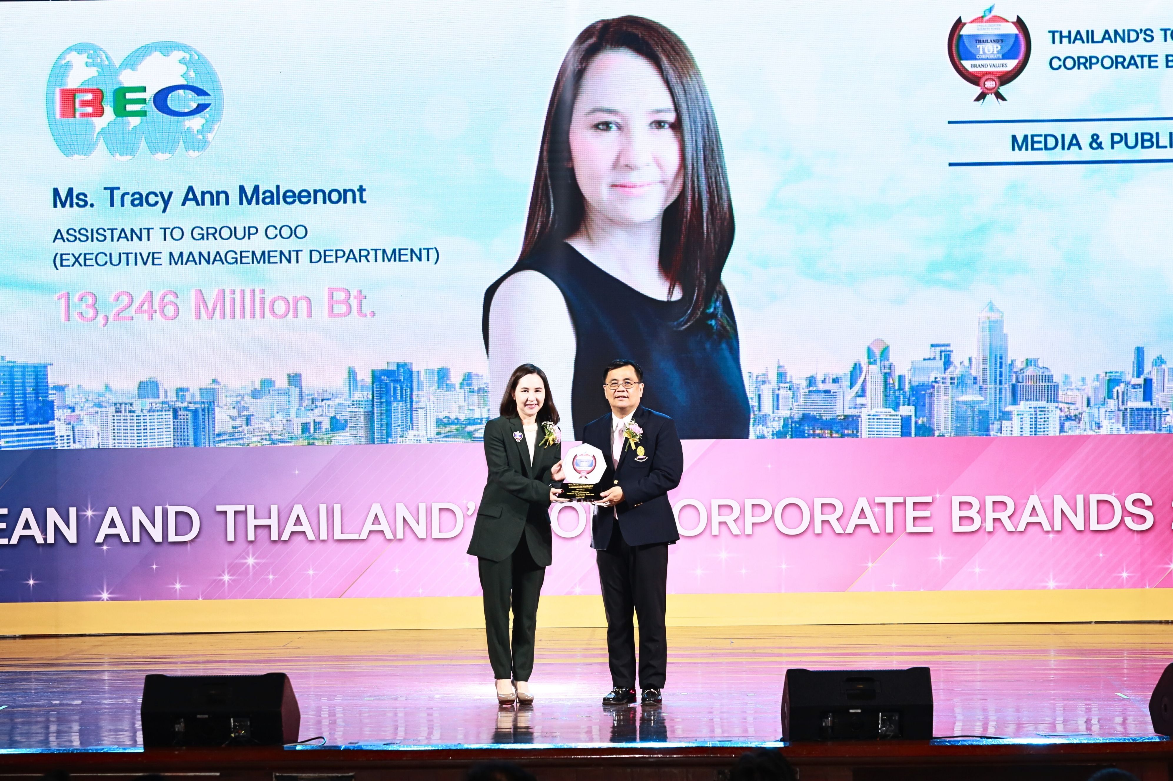 BEC World Awarded as Top Corporate Brand in Media Sector